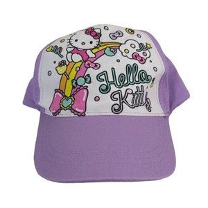 Hello Kitty by Sanrio Purple Rainbow Slide Hat, Adjustable